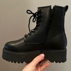 brand new never worn Steve Madden combat boots. Size 10. Paid $100 new.